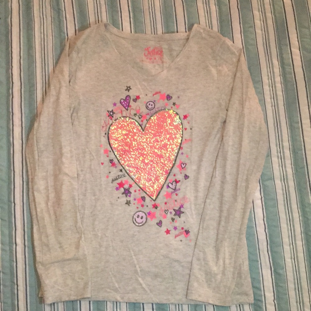 Girls Grey and Pink Graphic Tee